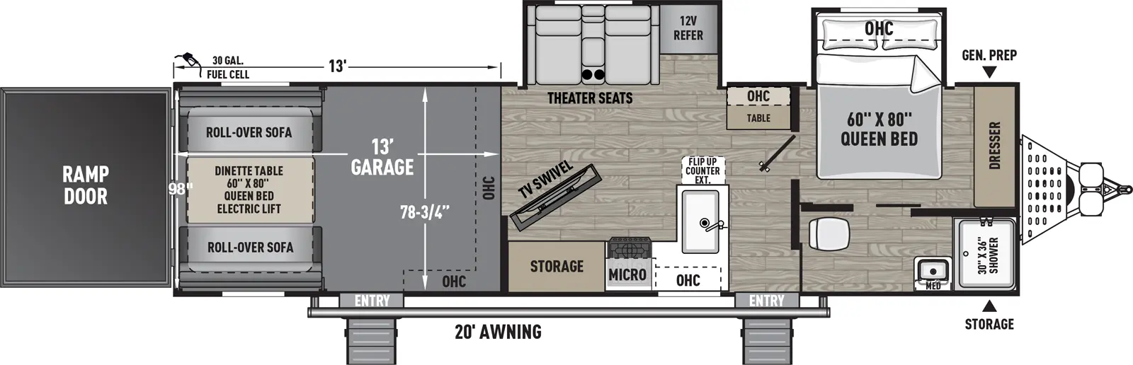 Adrenaline 30GS Floorplan